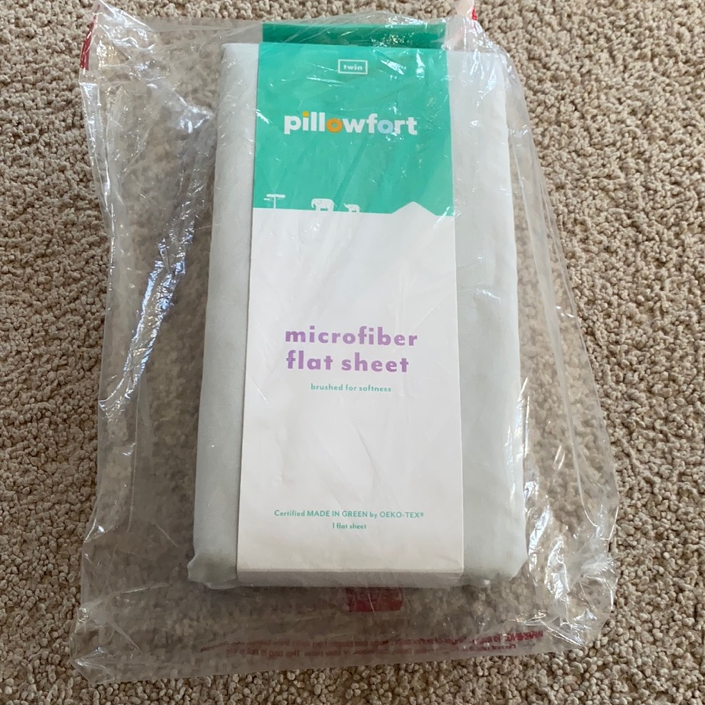 Brand new twin microfiber flat sheet